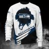 NFL Seattle Seahawks White Navy Sweatshirt