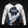NFL Seattle Seahawks White Navy Zip Up Hoodie