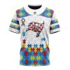 NFL Tampa Bay Buccaneers Custom Name Number Autism Awareness T-Shirt