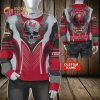 NFL Tampa Bay Buccaneers Custom Name Red Grey Sweatshirt