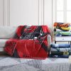 NFL Tampa Bay Buccaneers Red Black Fleece Blanket V2