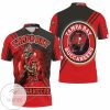 NFL Tampa Bay Buccaneers Red Black Polo Shirt V4