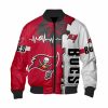 NFL Tampa Bay Buccaneers White Red Bomber Jacket V5