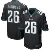 Philadelphia Eagles Miles Sanders Nike Black NFL Game Jersey