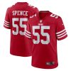 San Francisco 49ers Akeem Spence Nike Scarlet NFL Game Jersey