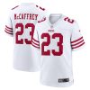 San Francisco 49ers Christian McCaffrey Nike White NFL Game Jersey