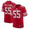 San Francisco 49ers Jon Feliciano Nike Scarlet NFL Game Jersey