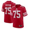 San Francisco 49ers Matt Pryor Nike Scarlet NFL Game Jersey
