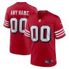 San Francisco 49ers Nike Scarlet Alternate Custom NFL Game Jersey