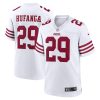 San Francisco 49ers Talanoa Hufanga Nike White Away NFL Game Jersey