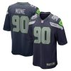 Seattle Seahawks Bryan Mone Nike College Navy NFL Game Jersey