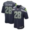 Seattle Seahawks Justin Coleman Nike College Navy NFL Game Jersey