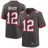 Tampa Bay Buccaneers Tom Brady Nike Pewter NFL Game Jersey