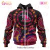 AFL Adelaide Crows Custom Name Number Pink Breast Cancer Zip Up Hoodie