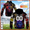 AFL Adelaide Crows Custom Name Number Rose Dragon Pullover Hoodie