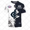 AFL Carlton Blues Custom Name Number 2023 Mix Guernsey V2 T-Shirt