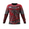 AFL Essendon Bombers Custom Name Number Indigenous Mascot Sweatshirt