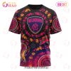 AFL Melbourne Demons Custom Name Number Pink Breast Cancer T-Shirt