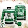 NBA Boston Celtics Custom Name Number Green White Ugly Christmas Sweater