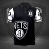 NBA Brooklyn Nets Black White Polo Shirt V3