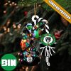 NBA Brooklyn Nets Custom Name Grinch Candy Cane Custom Shaped Ornament