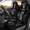 NBA Brooklyn Nets Custom Name Number x2 Black Car Seat Covers