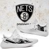 NBA Brooklyn Nets White Black Arrow Yeezy Boost Sneakers