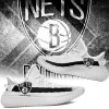 NBA Brooklyn Nets White Black Yeezy Boost Sneakers