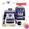 NBA Charlotte Hornets Custom Name Number White Purple Sweater
