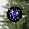 NBA Charlotte Hornets Merry Christmas Round Ornament