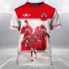 NBA Chicago Bulls Michael Jordan White Red T-Shirt