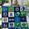NBA Dallas Mavericks Black Blue #1 Fan Love Quilt Blanket