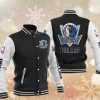 NBA Dallas Mavericks Black White Baseball Jacket