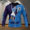 NBA Dallas Mavericks Blue Mascot Scratch Zip Up Hoodie