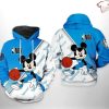NBA Dallas Mavericks Blue White Half Mickey Dribbing Pullover Hoodie