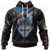 NBA Dallas Mavericks Custom Name Number Warrior Armor Zip Up Hoodie