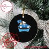 NBA Dallas Mavericks Snoopy Dog Driving Car Round Ornament