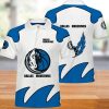 NBA Dallas Mavericks White Blue Polo Shirt