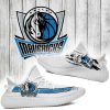 NBA Dallas Mavericks White Blue Scratch Yeezy Boost Sneakers