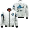 NBA Dallas Mavericks White Classic Mascot For Fans Bomber Jacket