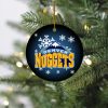 NBA Denver Nuggets Merry Christmas Round Ornament