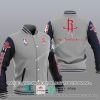 NBA Houston Rockets Gray Black Baseball Jacket