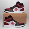 NBA Houston Rockets Red Black Air Jordan 1 High Sneakers V2