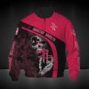 NBA Houston Rockets Red Black Skull Bomber Jacket V10