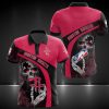 NBA Houston Rockets Red Black Skull Polo Shirt V10