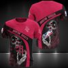 NBA Houston Rockets Red Black Skull T-Shirt V10