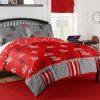 NBA Houston Rockets Red Gray Bedding Set
