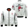 NBA Houston Rockets White Mascot Bomber Jacket