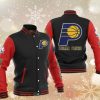 NBA Indiana Pacers Black Red Baseball Jacket