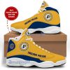 NBA Indiana Pacers Custom Name Gold Blue Air Jordan 13 Shoes